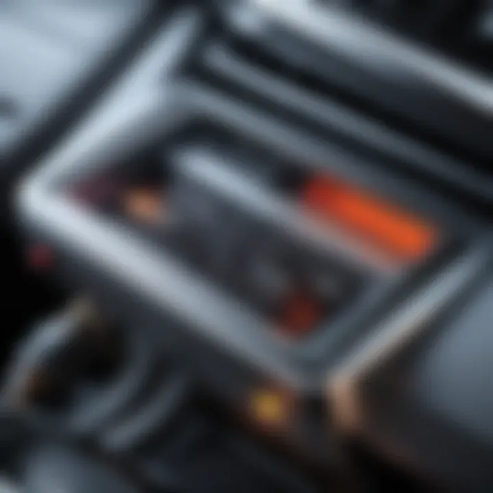 A detailed view of a car heater defroster system showcasing its components.