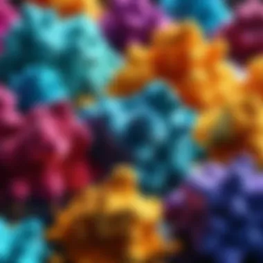 Chemical Foundations of Silk Dye Close-up of chemical compounds used in dyeing silk