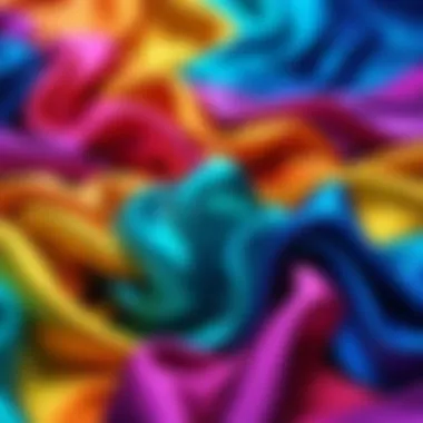 Vibrant Techniques in Silk Dyeing Colorful silk fabrics dyed with various techniques