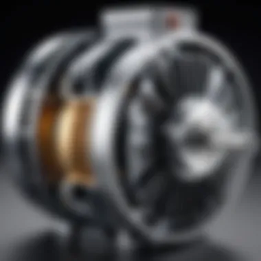 Detailed view of a Dayton belt drive motor highlighting its components