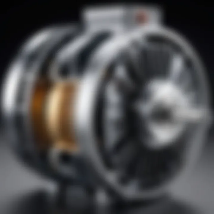 Detailed view of a Dayton belt drive motor highlighting its components