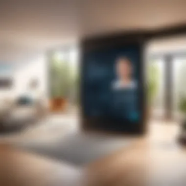 Conceptual image of smart home integration with facial recognition