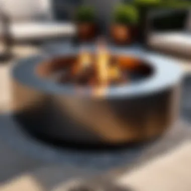 Customized round hard fire pit cover with unique design