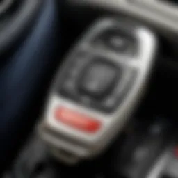 Close-up view of the 2004 Honda Civic key fob highlighting its design