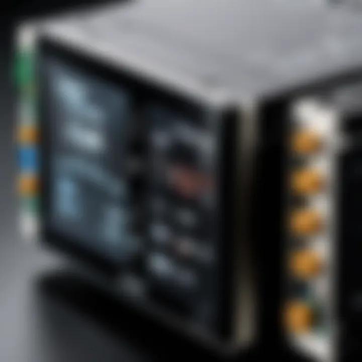 Close-up of Omron time delay relay components