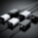 Different types of power charger cords displayed