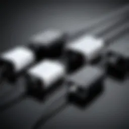Different types of power charger cords displayed