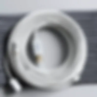 Detailed view of the Serta heated blanket replacement cord showcasing its design.