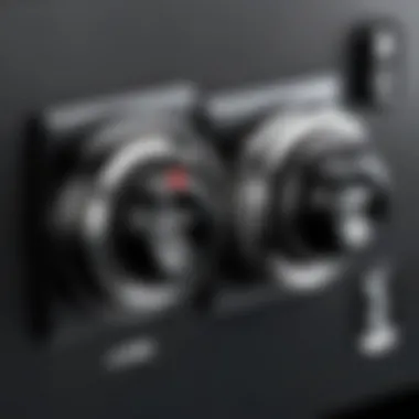 Close-up view of the Air King fan switch controls