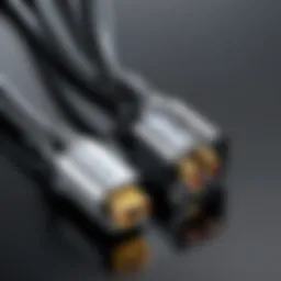 Illustration of Toslink to RCA cable connection