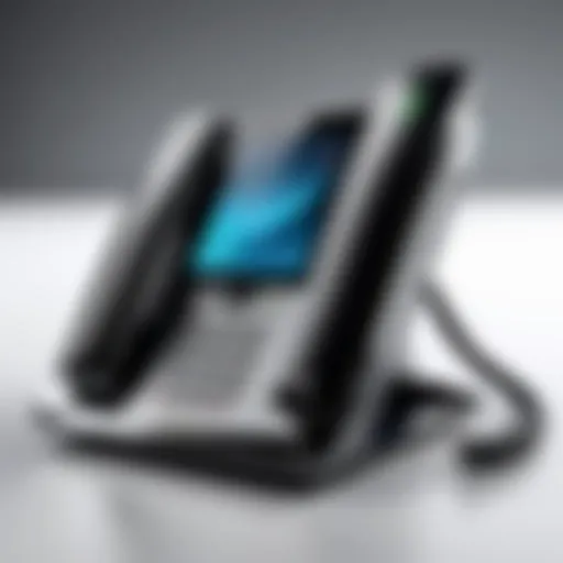 A sleek VoIP house phone with modern design
