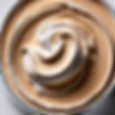 The Creamy Consistency of Whipped Cream Foundation Close-up of whipped cream foundation texture showcasing its creamy consistency