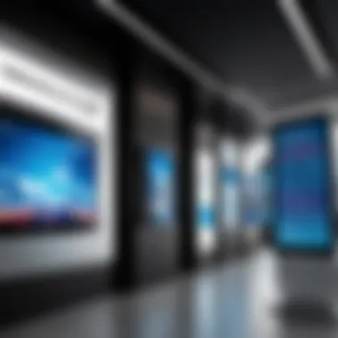 The Future of Digital Signage Technology Vision of future trends in digital signage illustrated through advanced technology