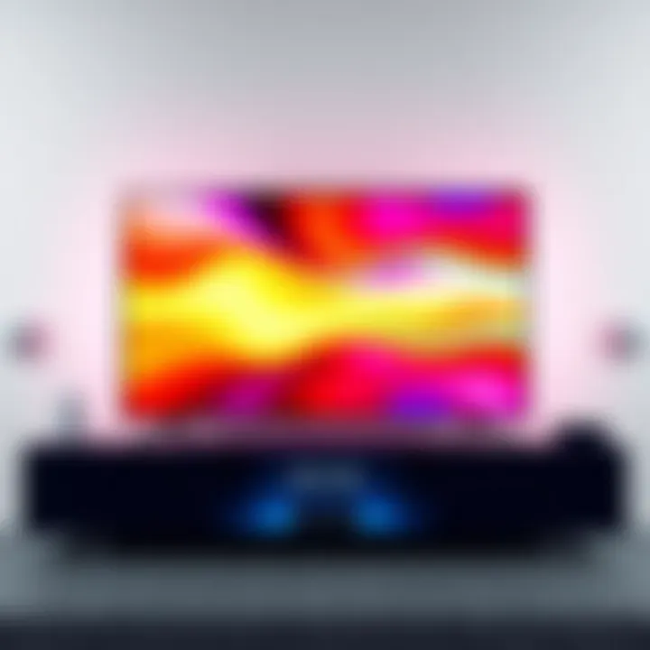 A vibrant display of colors on the Vizio V Series 50 Inch TV demonstrating its picture quality