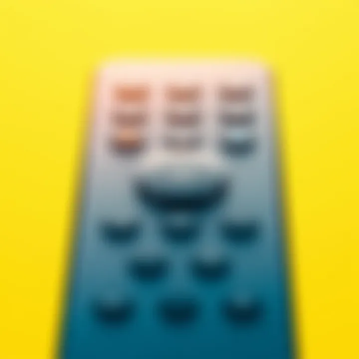 Close-up of the Vizio V Series 50 Inch TV remote control highlighting its intuitive layout