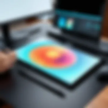 Close-up of Wacom Intuos pen technology