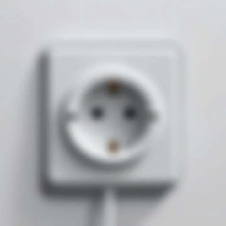 Detailed view of waterproof outlet cover