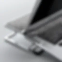 Ergonomically designed wire mesh laptop stand enhancing posture