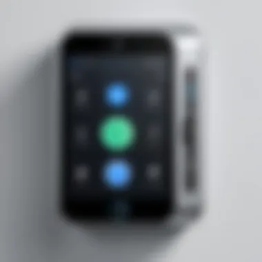 User Interface of Doorbell Camera App User interface of a wired doorbell camera app