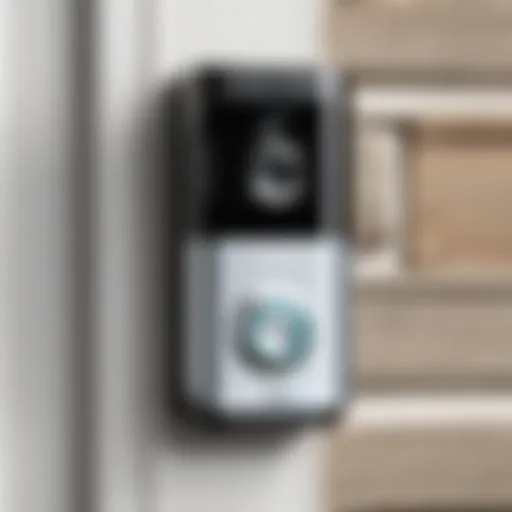 Wired doorbell camera installed at a front door