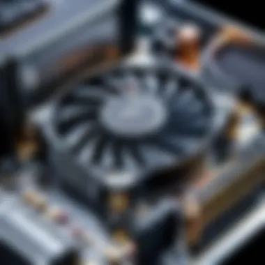 Advanced Cooling Systems in Workstation Graphics Cards Detailed view of a workstation graphics card showcasing its advanced cooling system.