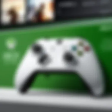 An Xbox gift card displayed prominently with gaming graphics in the background.