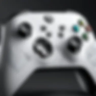 Intricate Design Features of the XBox Series S Controller Close-up of the XBox Series S controller with personalized grips and buttons