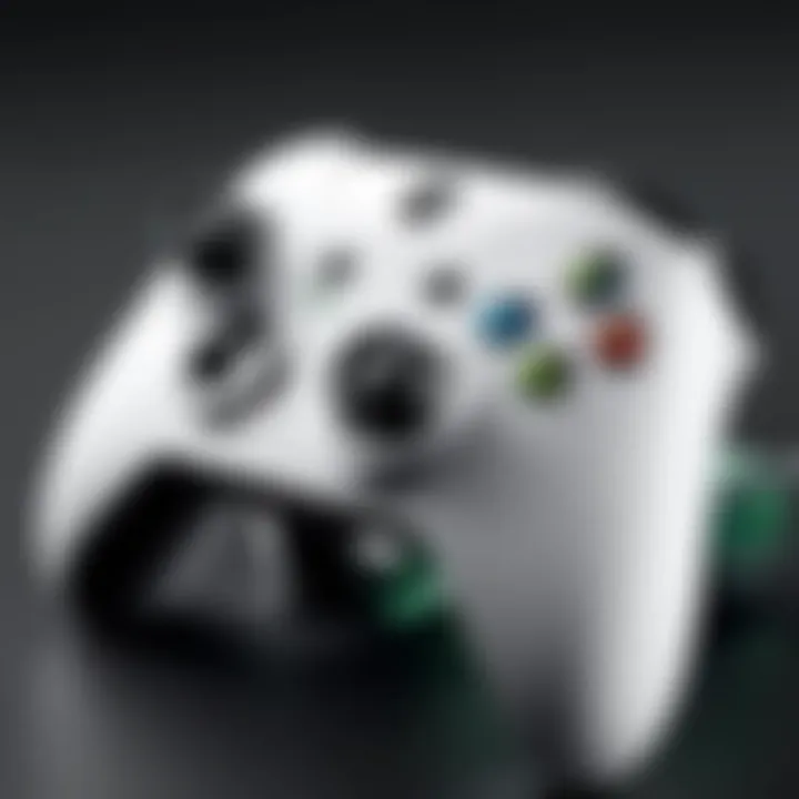 A gaming setup featuring the XBox Series S custom controller in action