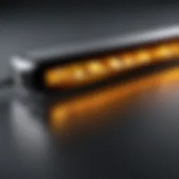 Xprite amber light bar showcasing robust construction and design